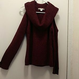 Cold shoulder sweater